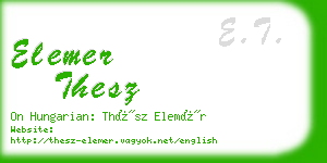 elemer thesz business card